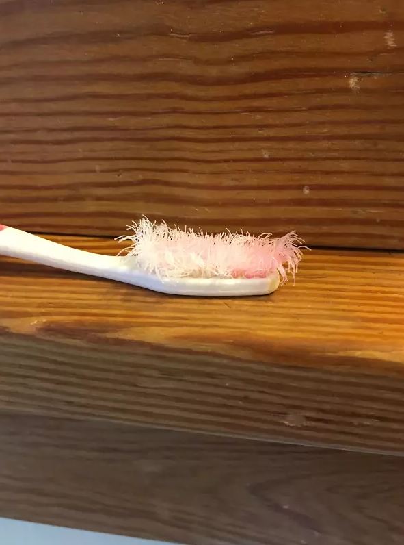 my roommate's toothbrush