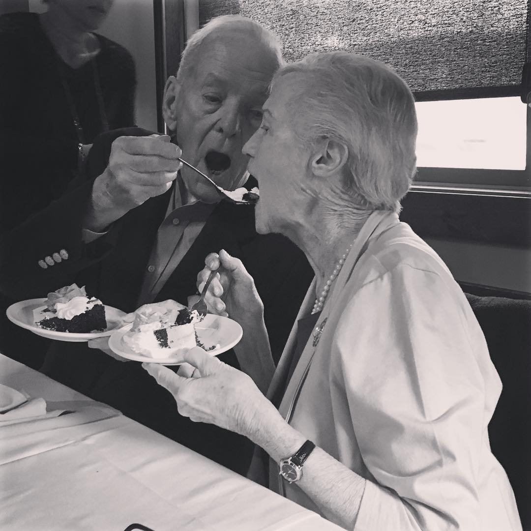 Sharing their 60th anniversary together.