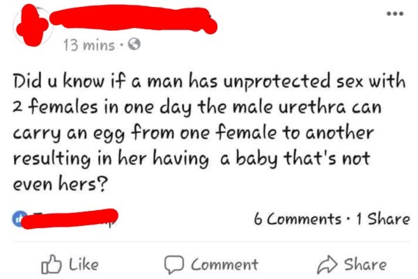 depop memes - 13 mins. Did u know if a man has unprotected sex with 2 females in one day the male urethra can carry an egg from one female to another resulting in her having a baby that's not even hers? 6 1 comment a
