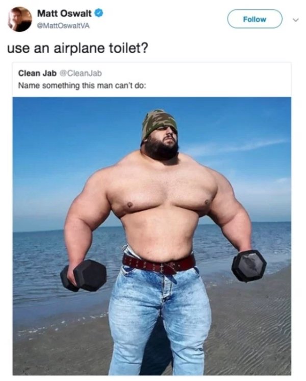 hulk iran - Matt Oswalt use an airplane toilet? Clean Jab Name something this man can't do