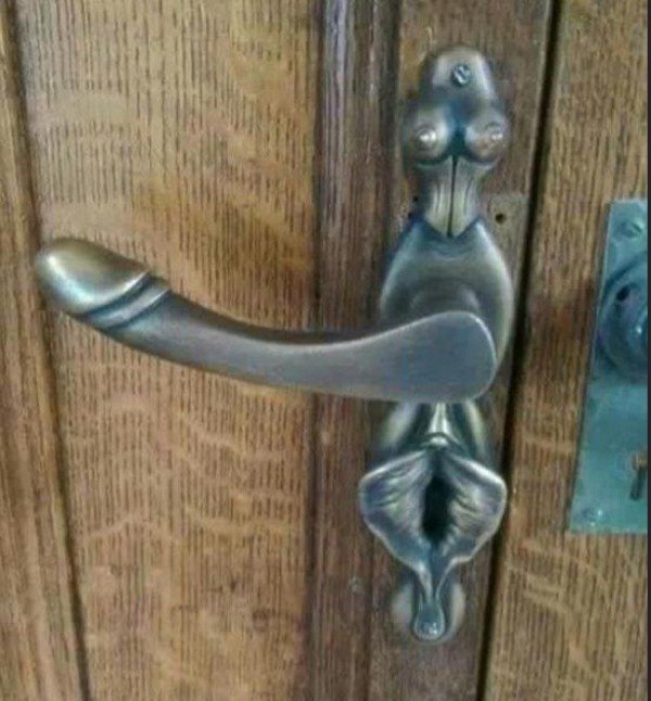 penis and vagina door handle