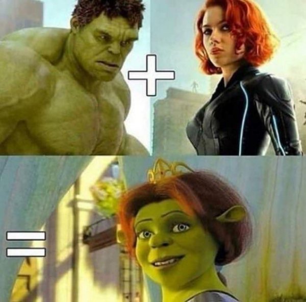 hulk black widow shrek