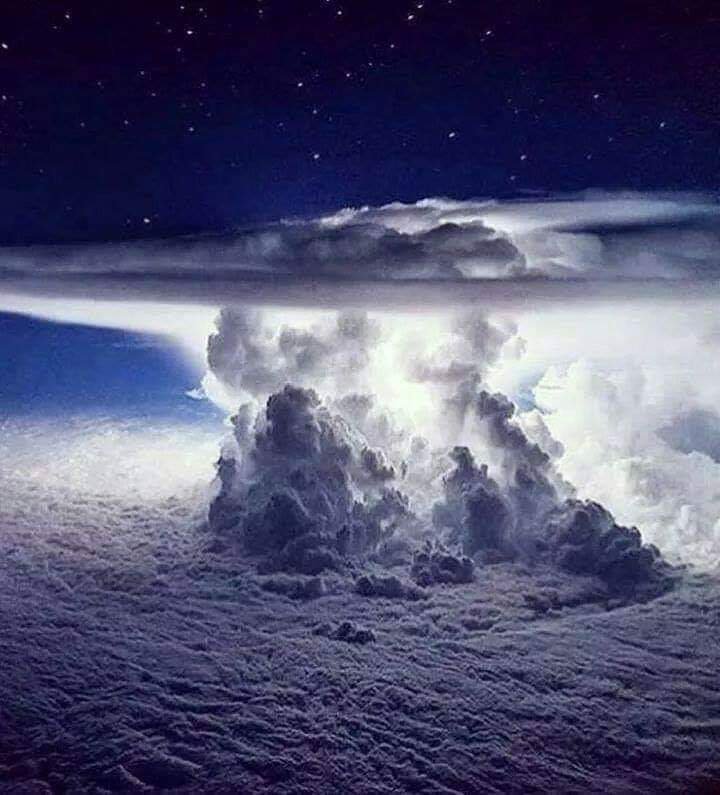 thunderstorm over the ocean