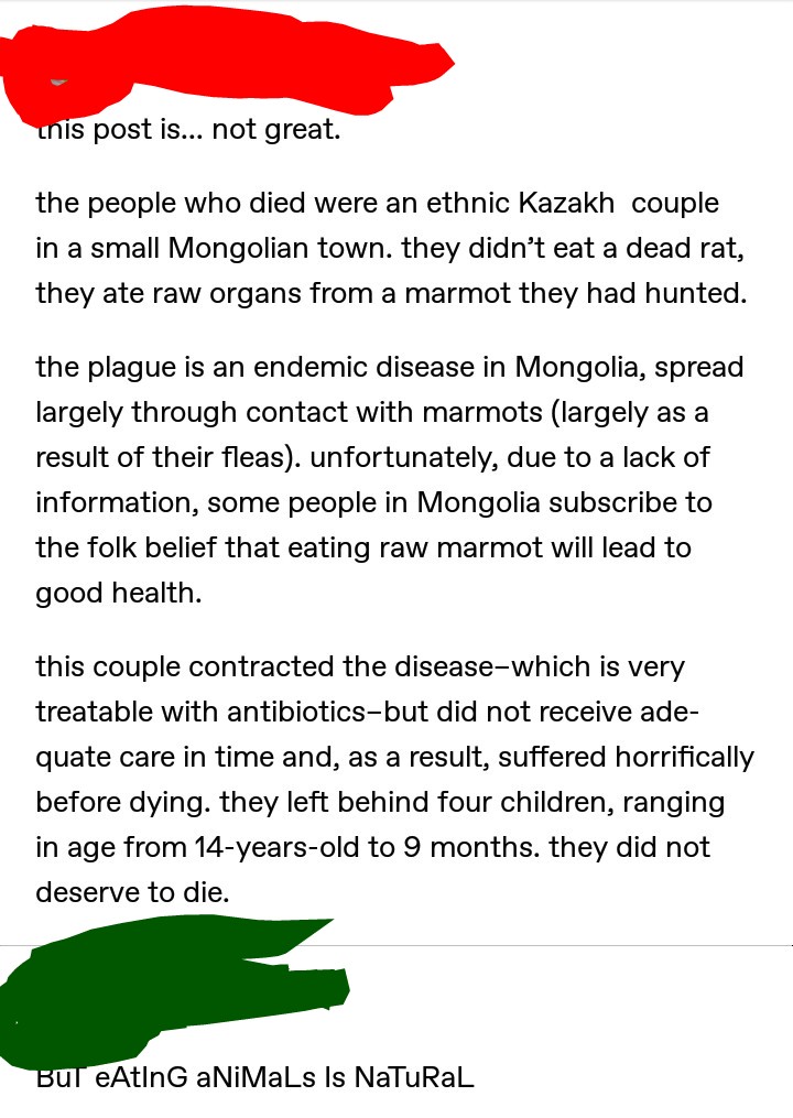 Biology student vs. Asshole vegan.