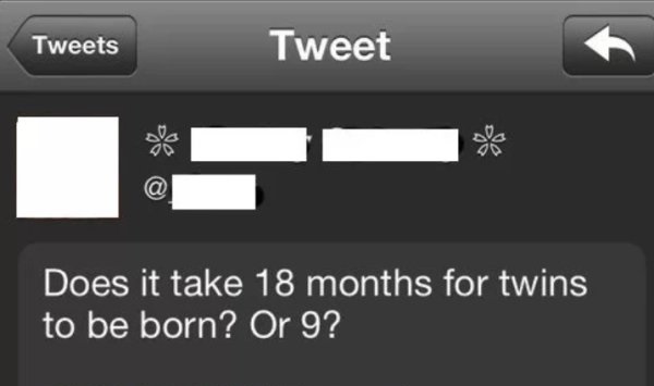 atb don t stop - Tweets Tweet Does it take 18 months for twins to be born? Or 9?