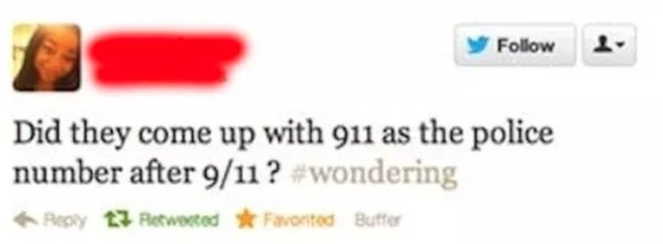 twitter - y Did they come up with 911 as the police number after 911 ? Roy 13 Pictworted Favorited Butter