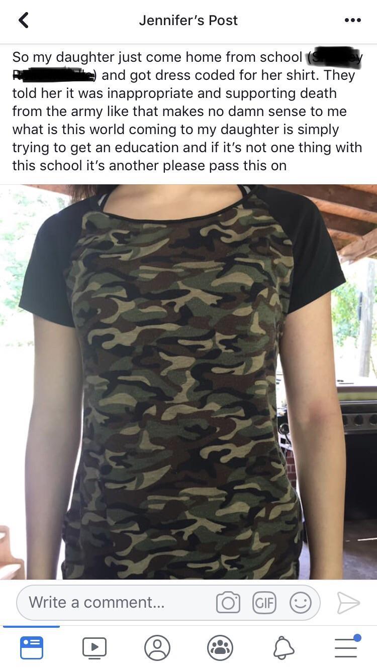 online liars- t shirt - Jennifer's Post So my daughter just come home from school S R and got dress coded for her shirt. They told her it was inappropriate and supporting death from the army that makes no damn sense to me what is this world coming to my d