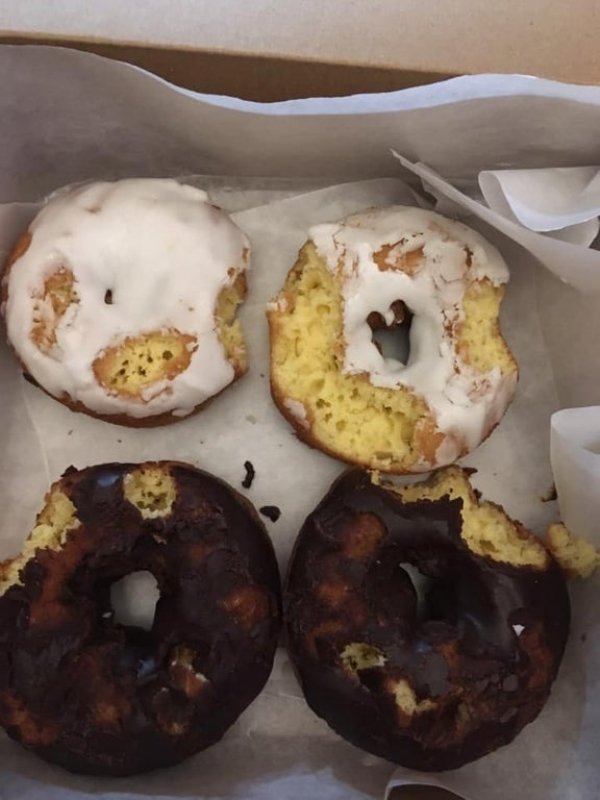 “My brother left the donuts like this…”