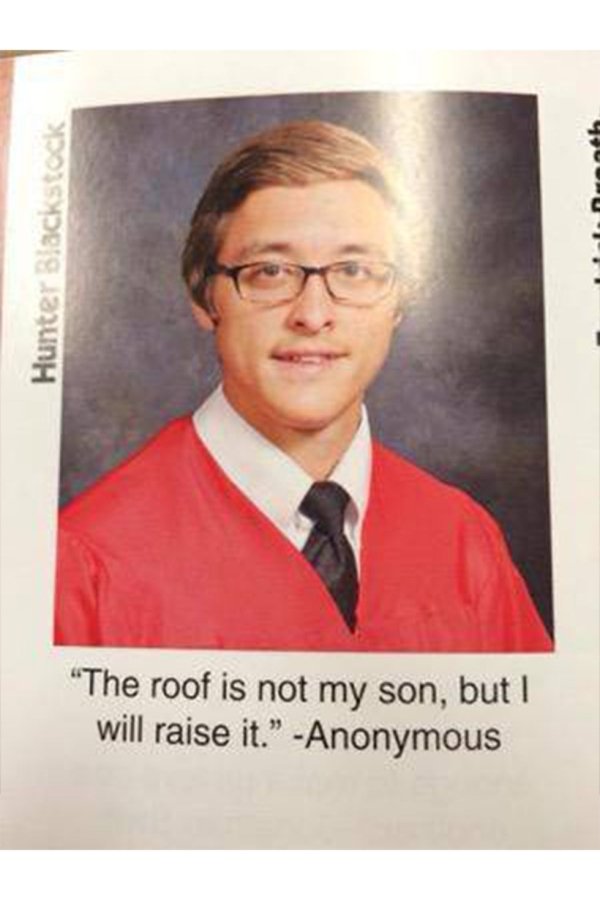 Yearbook - Uu Hunter Blackstock The roof is not my son, but I will raise it." Anonymous