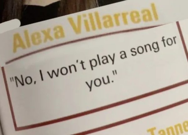 document - Alexa Villarreal "No, I won't play a song for you." Tann