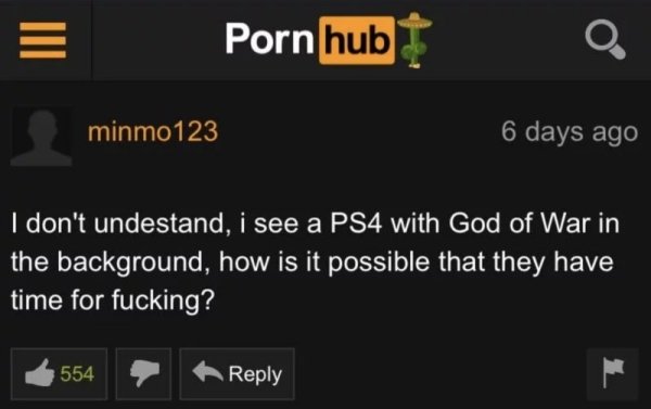 light - Porn hub | minmo123 6 days ago I don't undestand, i see a PS4 with God of War in the background, how is it possible that they have time for fucking? 554