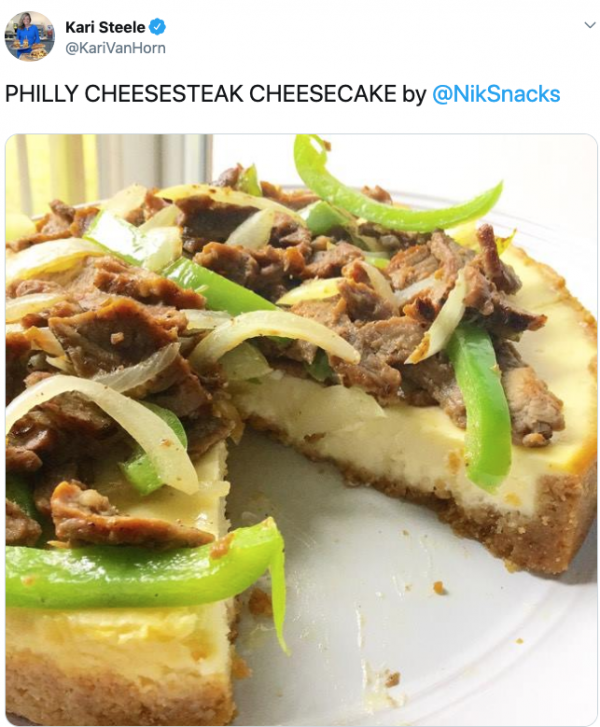 cheesesteak cheesecake - Kari Steele Philly Cheesesteak Cheesecake by