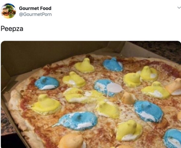 peeps on pizza - Gourmet Food Peepza