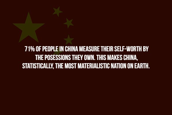 volvo penta - 71% Of People In China Measure Their SelfWorth By The Posessions They Own. This Makes China. Statistically, The Most Materialistic Nation On Earth.