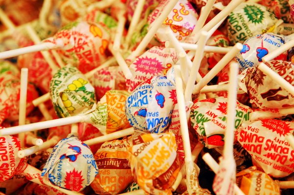 The mystery Dum Dum lollipop flavor is a combination of the end of one batch of candy and the beginning of the next.