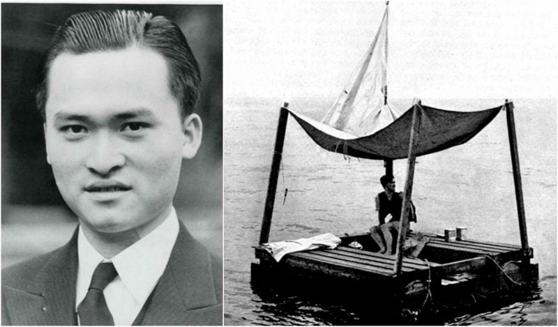 Poon Lim survived 133 days adrift in the Pacific ocean on a 8' square wooden raft.