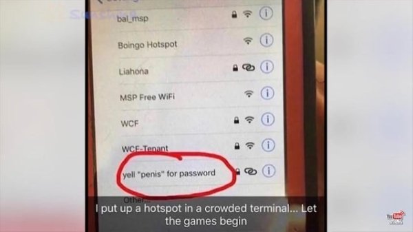 mobile phone - bal_msp Boingo Hotspot Liahona Msp Free WiFi Wcf WceTenant . yell "penis" for password I put up a hotspot in a crowded terminal... Let the games begin