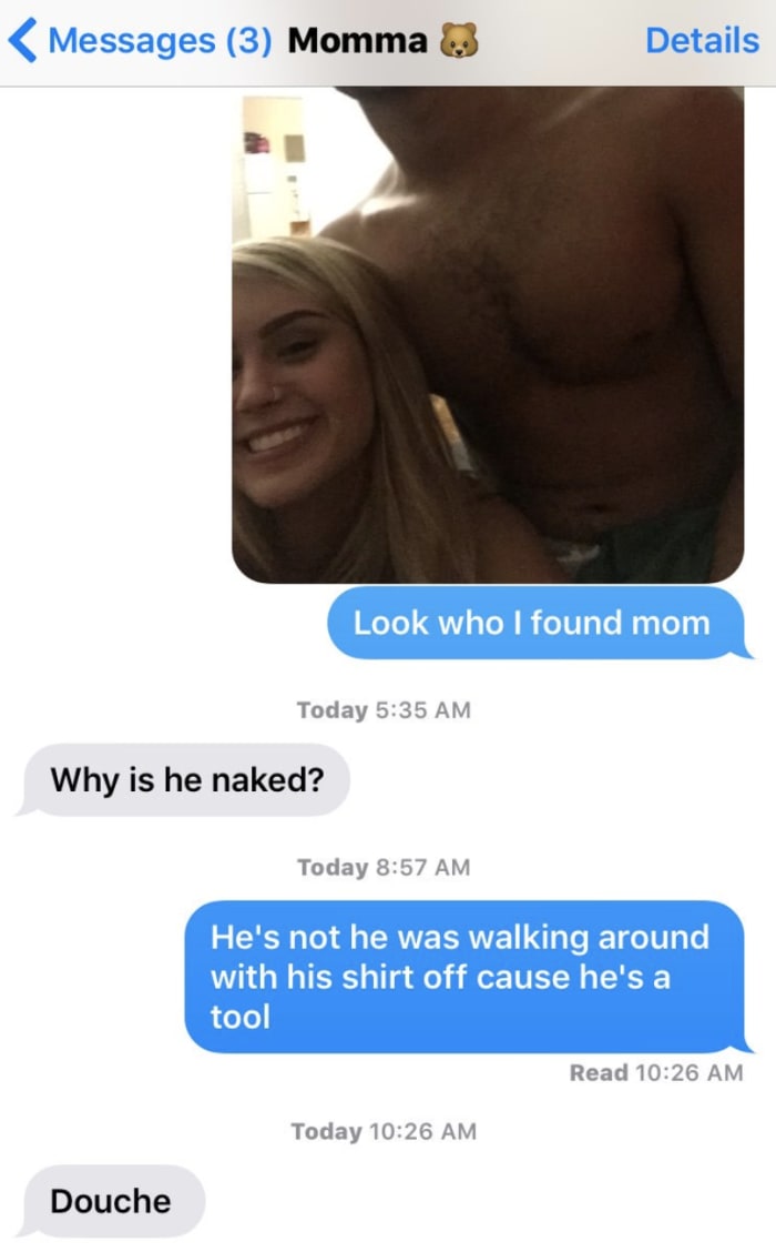 mom drunk texts -