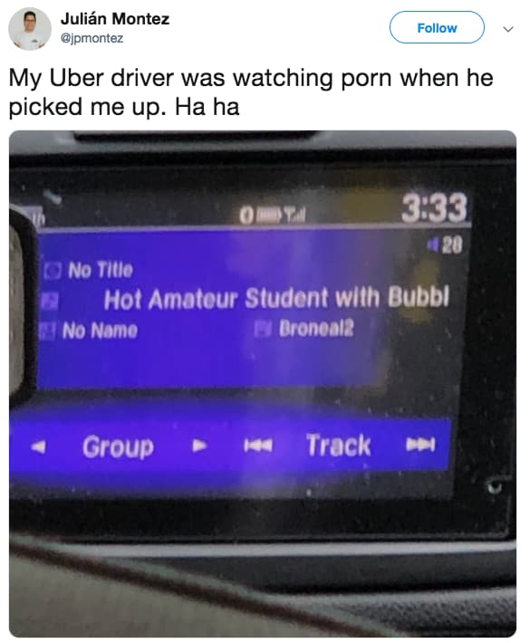 display device - Julin Montez My Uber driver was watching porn when he picked me up. Ha ha 428 No Title Hot Amateur Student with Bubbl No Nome Broneal Group Track