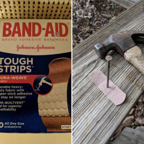 Band-Aid - BandAidi Brand Adhesive Bancages Johnson&Johnson Tough Strips UraWeave Bric urable heavy uty fabric with perstick adhesive stay on longer ith Quiltvent d for superior eathability All One Size seeside panel forte actuals