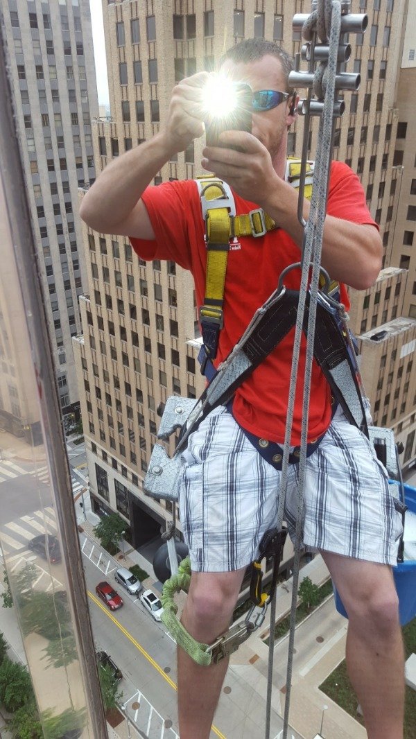 cursed images - abseiling
