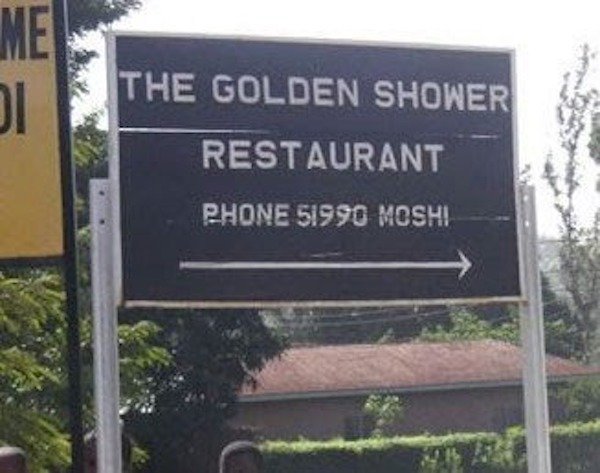 cursed images - golden shower restaurant - The Golden Shower Restaurant Phone 51990 Moshi