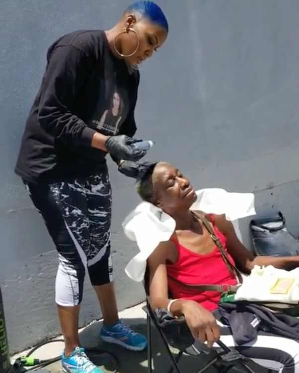 This woman does free makeovers for homeless women.