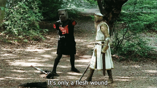monty python black knight flesh wound - It's only a flesh wound