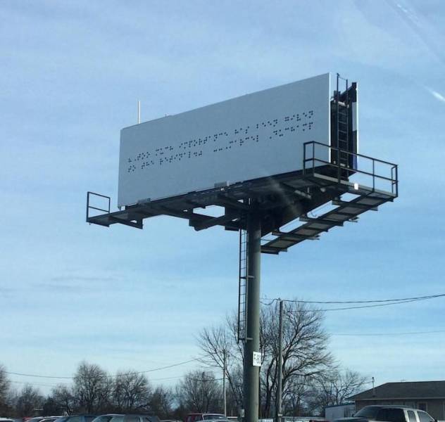 billboard with braille
