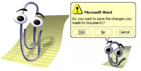 microsoft paper clip - Microsoft Word Do you want to save the changes you made to Documenti? Yes No Cancel