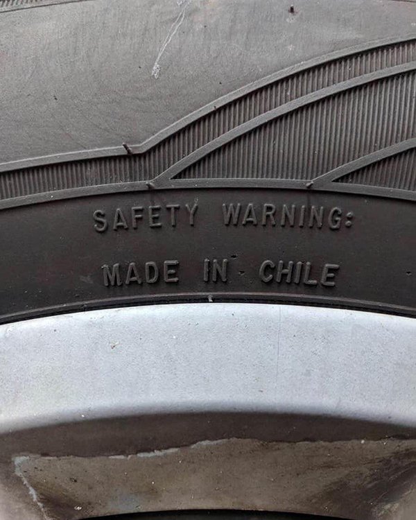 wtf tread - Safety Warning Made In Chile