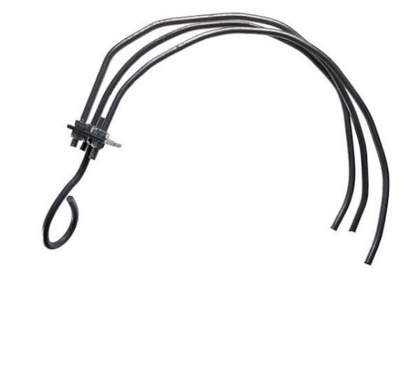 A grappling hook made out of springs from a bed. 