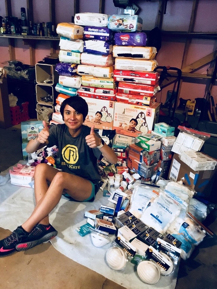 “I was in Guatemala during the recent volcanic eruption. I organized a small drive to collect supplies that were needed the most and this photo shows what was donated in just a few days!”