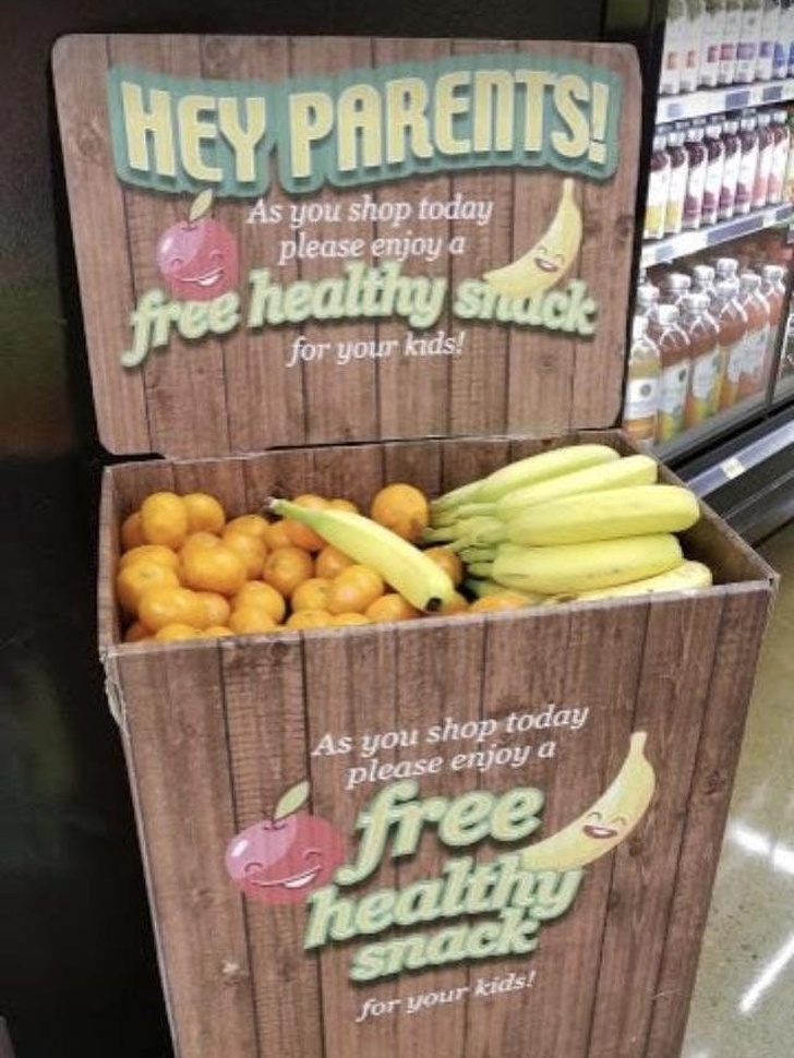 “My local grocery store has a cute fruit stand.”