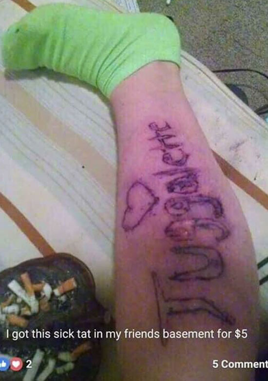 cute first tattoos - I got this sick tat in my friends basement for $5 5 Comment