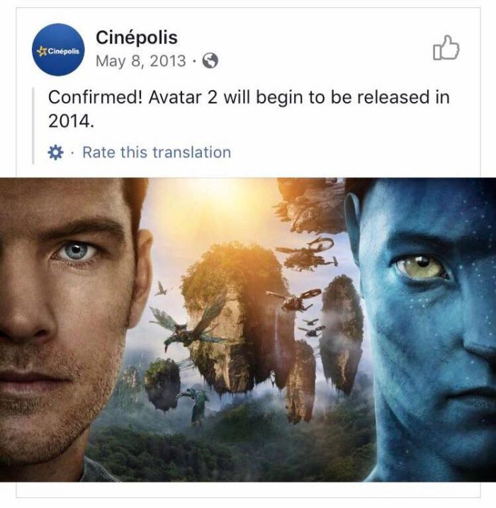 avatar movie - Cinpolis Cinpolis Confirmed! Avatar 2 will begin to be released in 2014. Rate this translation