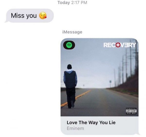 eminem recovery - Today Miss you can iMessage RecVery Advisory Love The Way You Lie Eminem