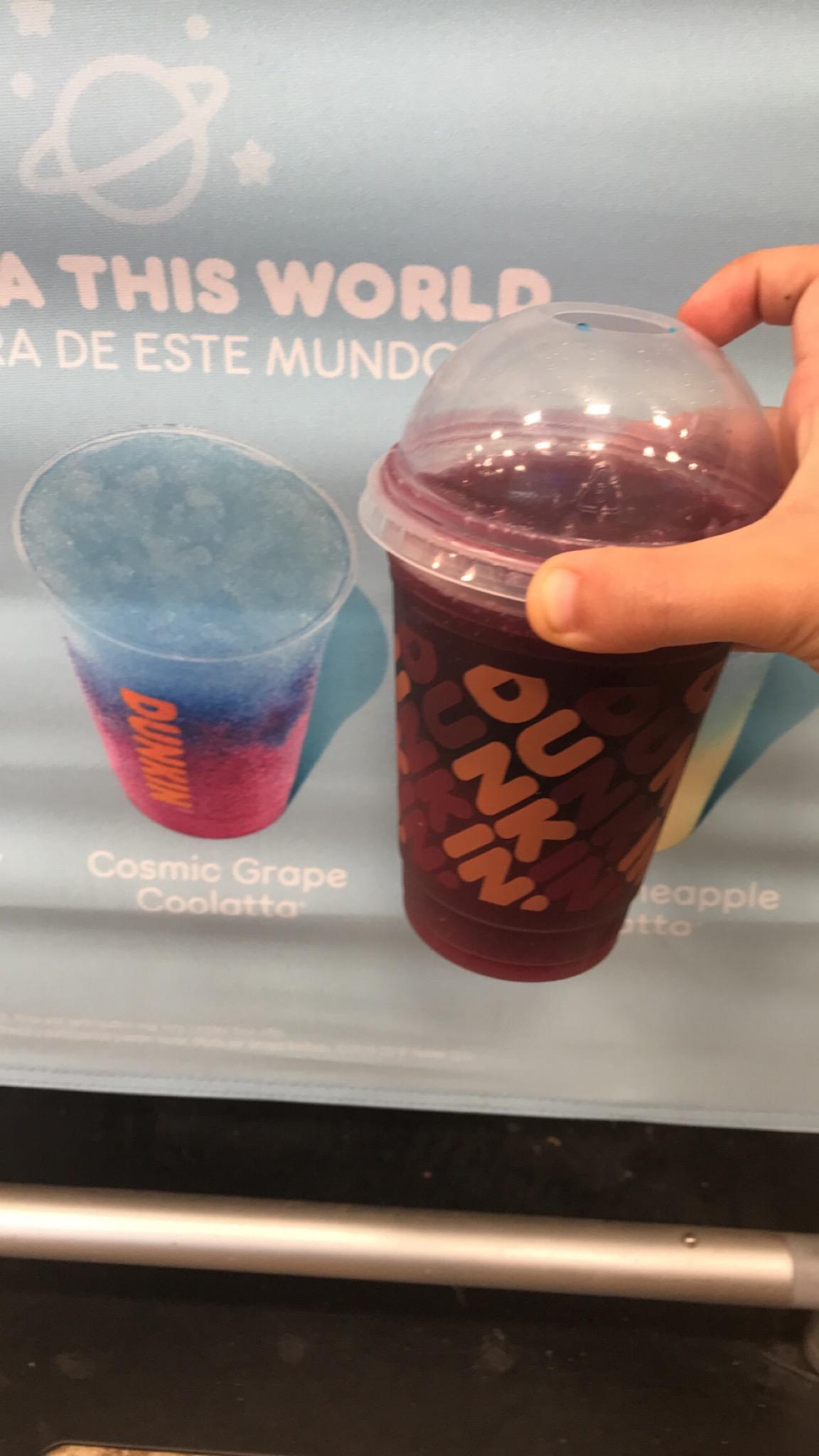 expectation vs reality drink - This World A De Este Mundo leapple Cosmic Grape Coolatta