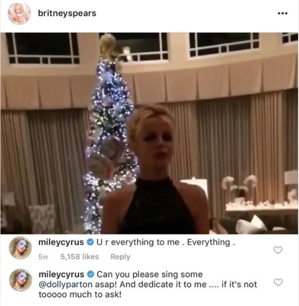 video - britney spears mileycyrus Ur everything to me. Everything.  mileycyrus Can you please sing some asap! And dedicate it to me .... if it's not tooooo much to ask!