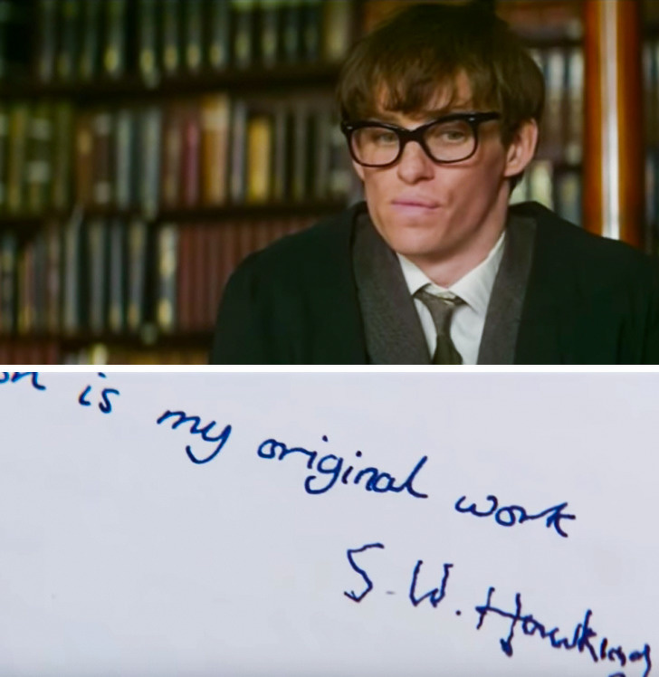 Steven hawking donated props for the movie The Theory of Everything.