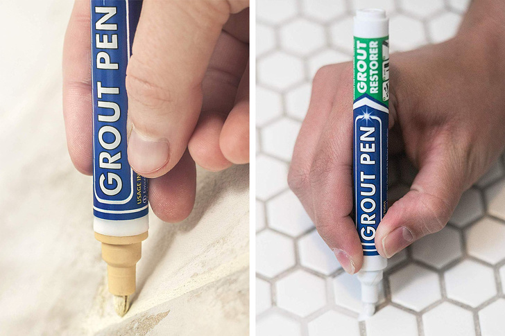 A pen that will make your tile’s grout lines clean again.