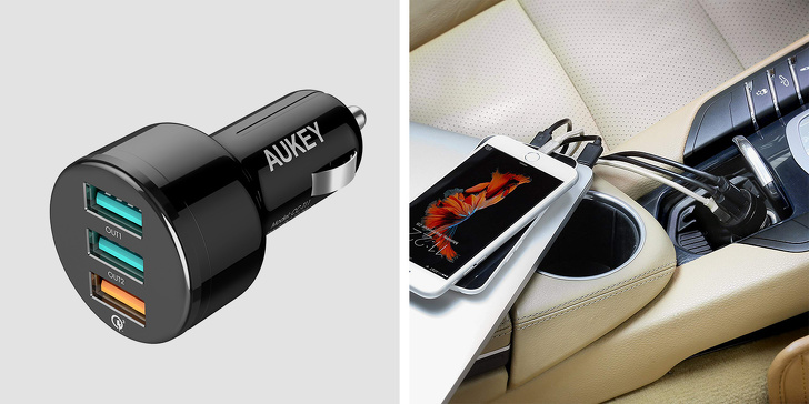 A charger that lets you charge 3 phones at the same time in your car.