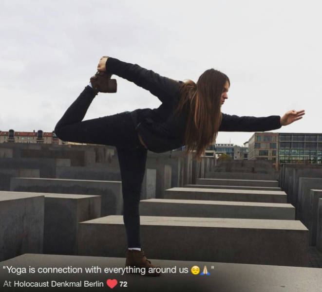 holocaust memorial berlin selfies - " "Yoga is connection with everything around us At Holocaust Denkmal Berlin 72