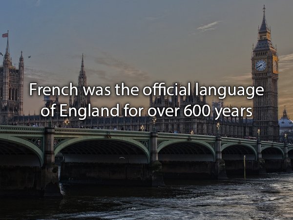 London - French was the official language of England for over 600 years