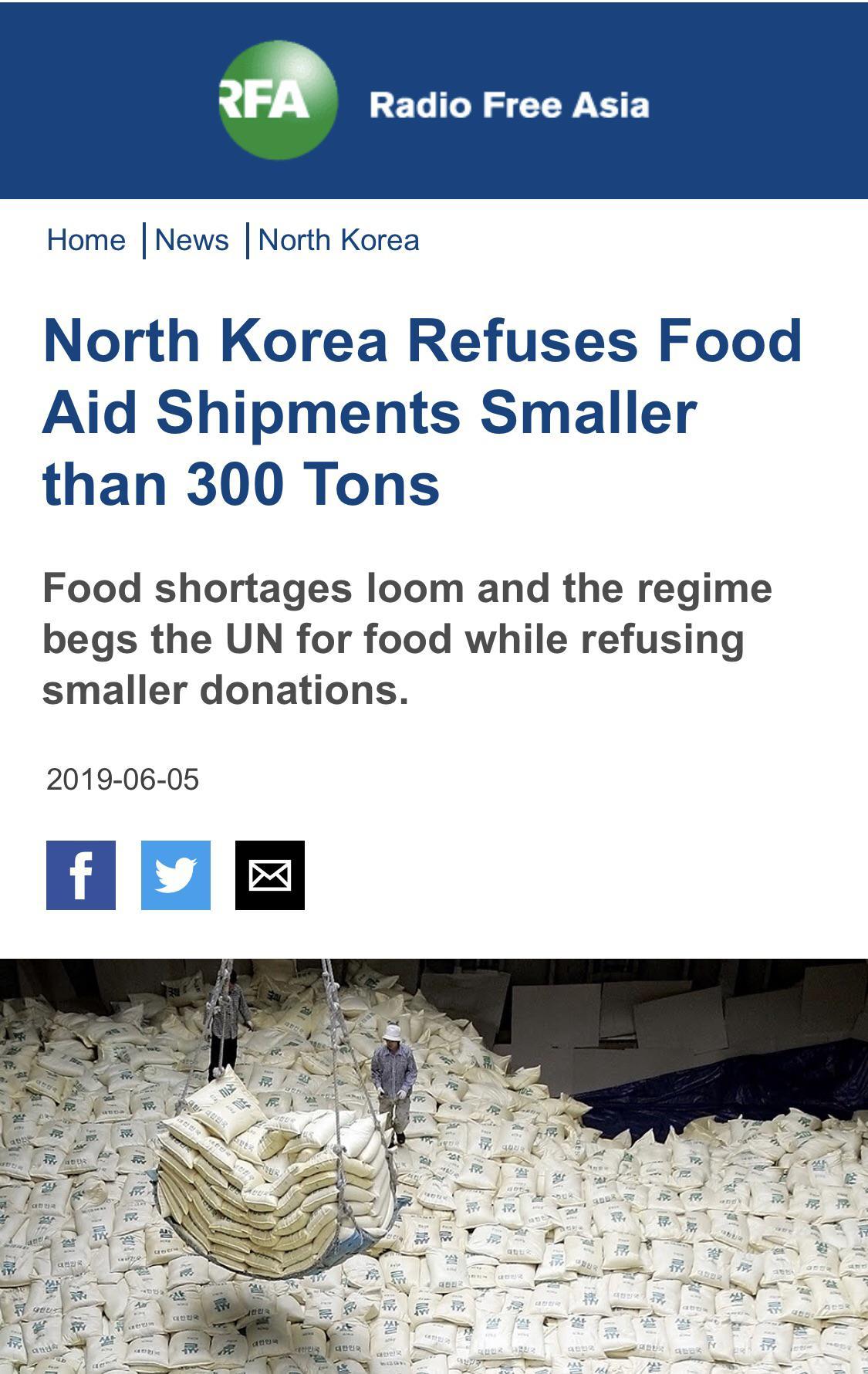 water resources - Rfa Radio Free Asia Home News | North Korea North Korea Refuses Food Aid Shipments Smaller than 300 Tons Food shortages loom and the regime begs the Un for food while refusing smaller donations. 3 an F 1003 DDB52 12 Der 30 13 ang Vens 19
