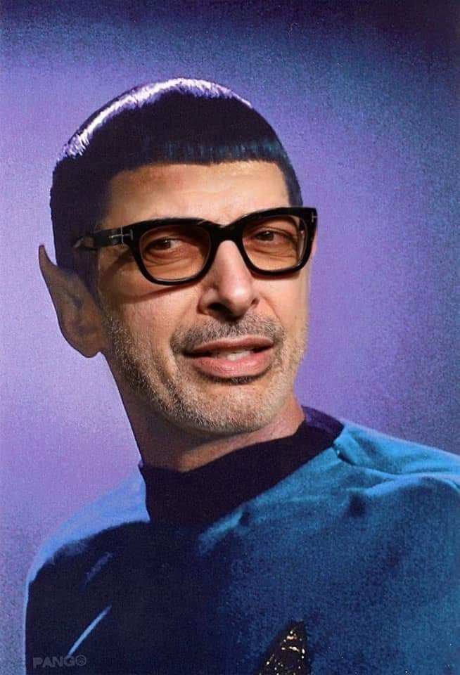 mr spock hd face swapped with Jeff Goldblum