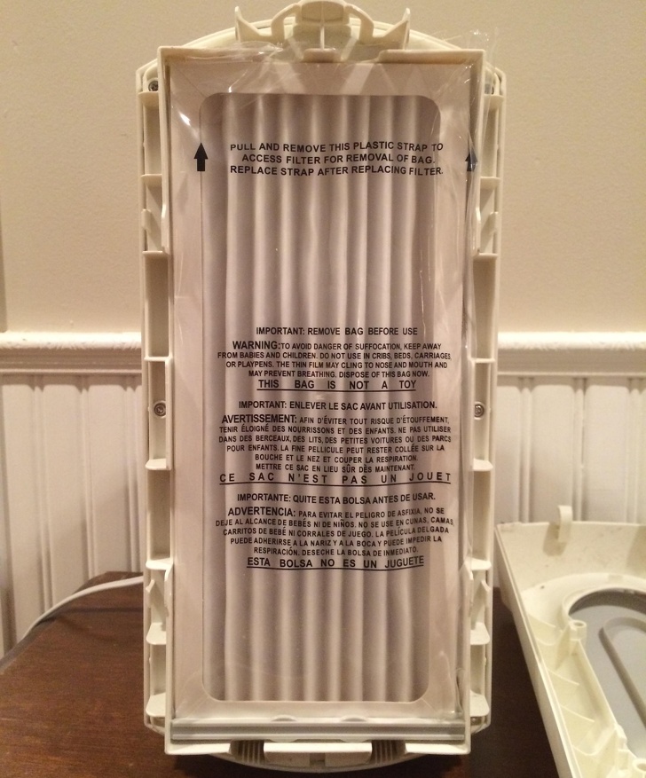 “Wife decided we needed a HEPA filter in our bedroom. She picked it out and set it up. She said that she didn’t think it worked. I decided to change the filter 6 months later...I blame myself.”