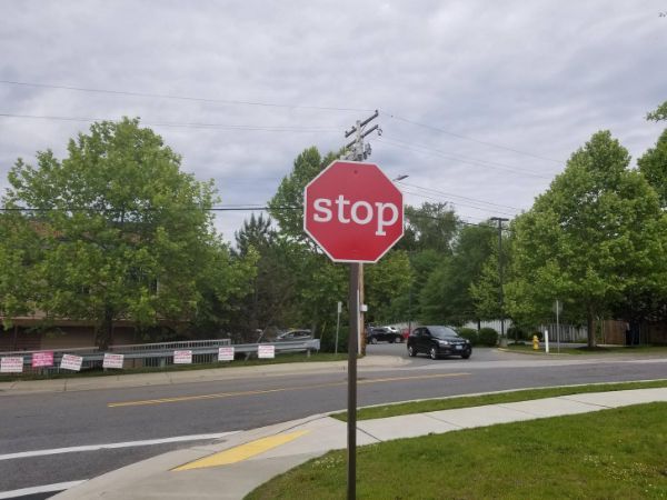 lowercase stop sign - stop