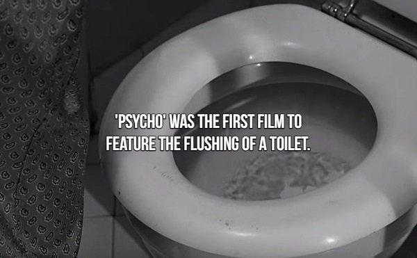 Movie Fact that says psycho movie toilet flush - &@ O