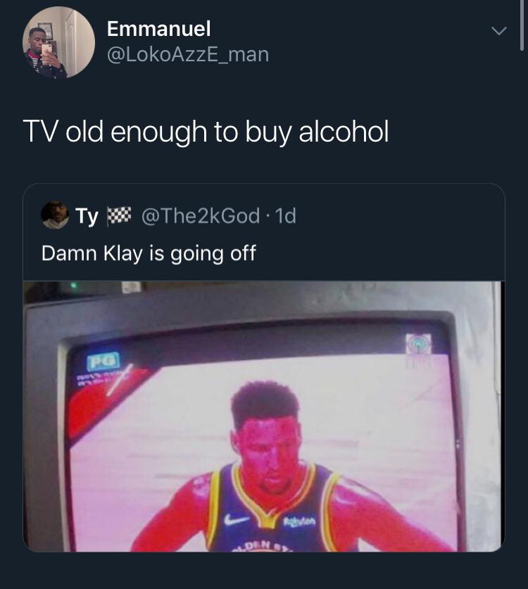 Vaporwave - Emmanuel Tv old enough to buy alcohol Ty . 1d Damn Klay is going off